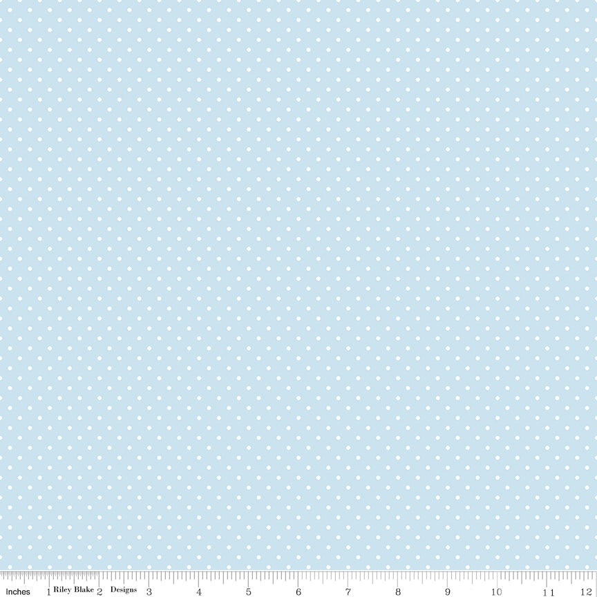Swiss Dot Boy Blue - 1/2 yd