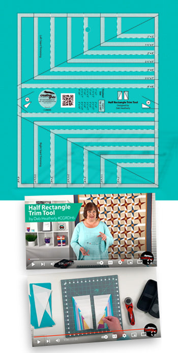Creative Grids Quilt Ruler Half Rectangle Trim Tool