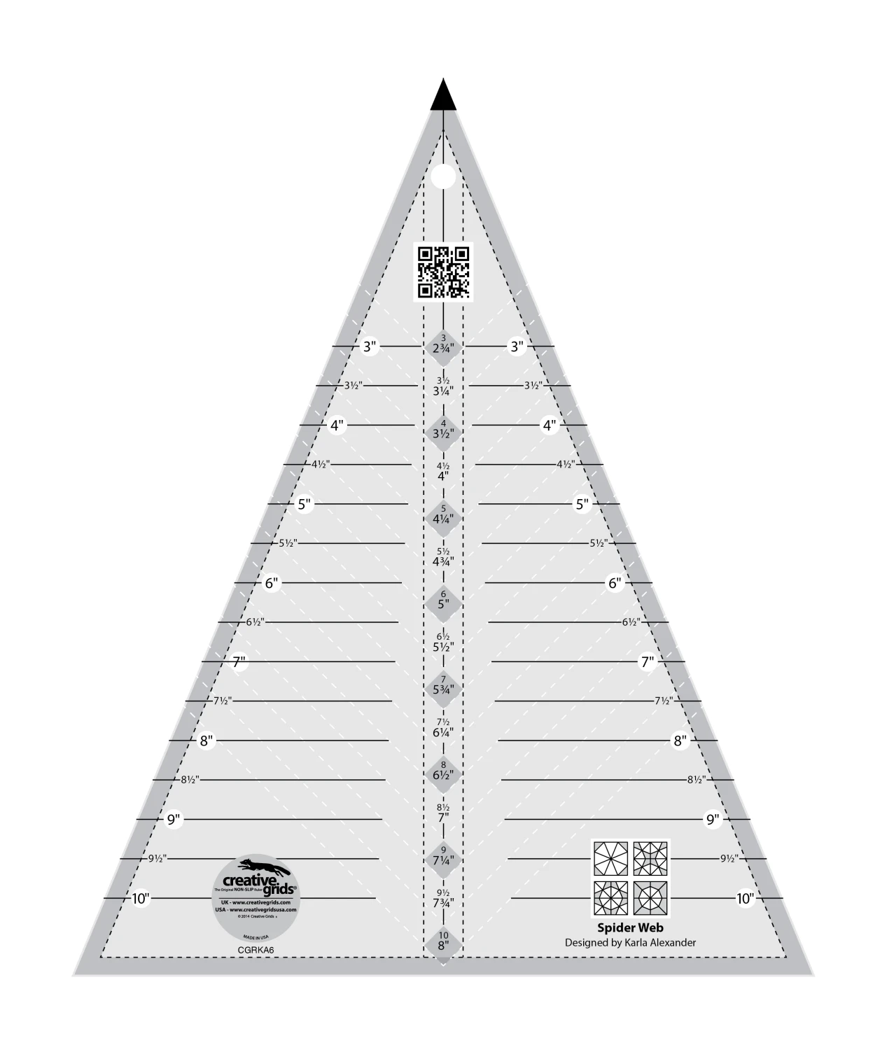 Creative Grids Quilt Ruler Spider Web