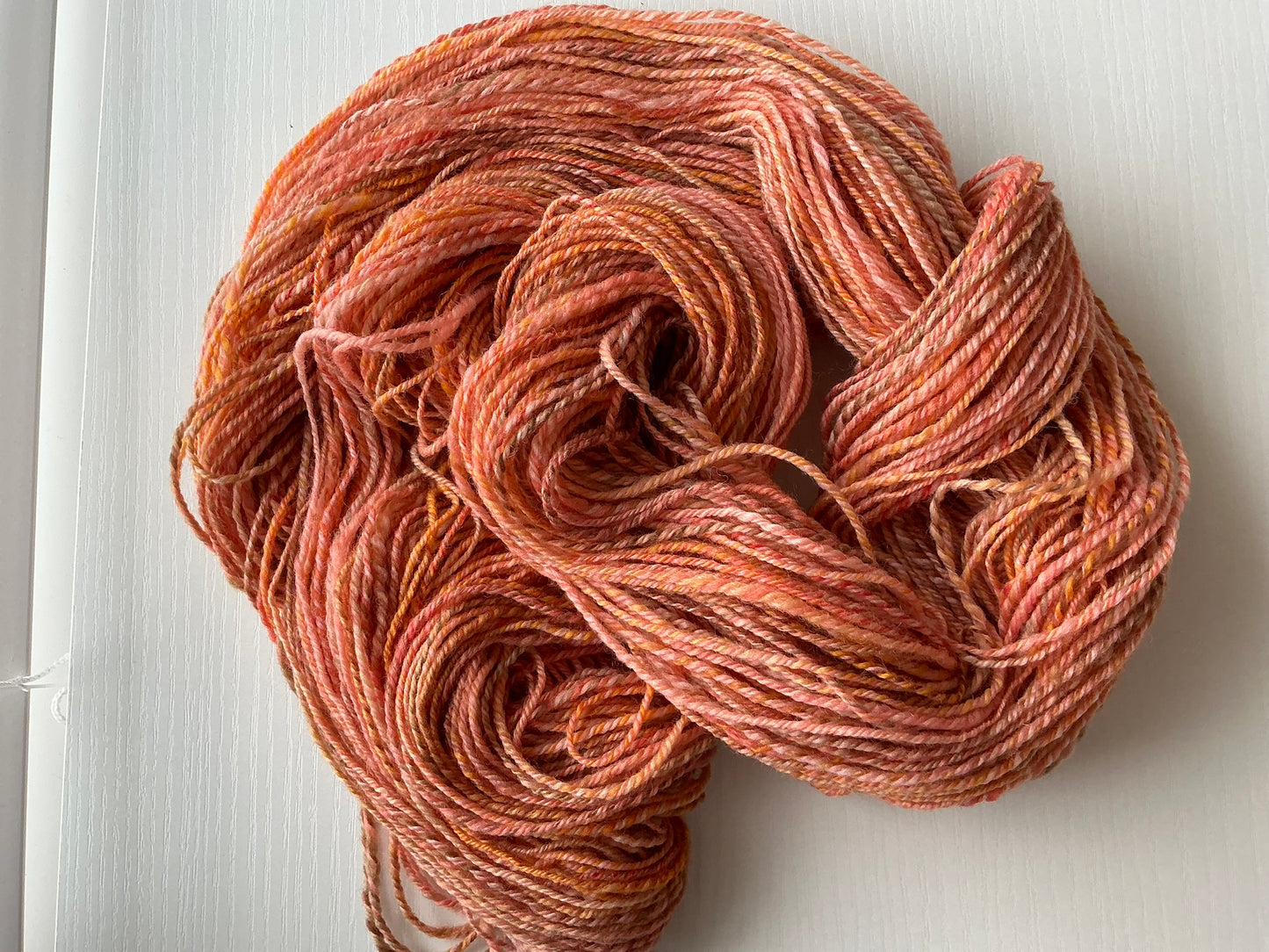 Handspun Yarn, 100% wool - fingering weight - Autumn Colors - 215 yds