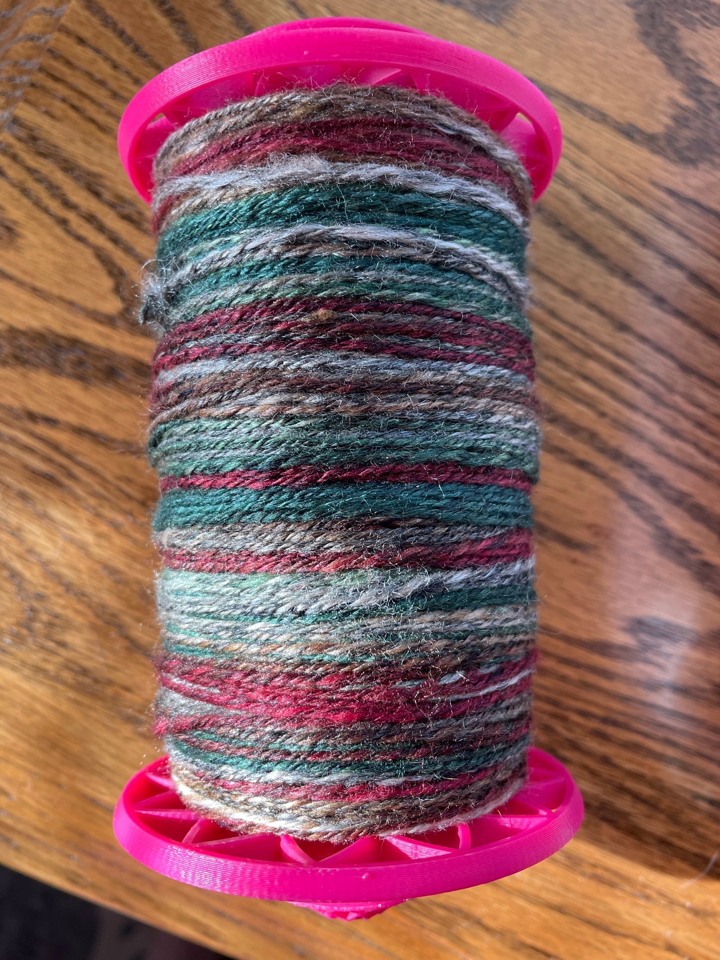 Handspun Yarn, Polwarth/Bamboo/Silk, Sport weight, Strawberry Fields