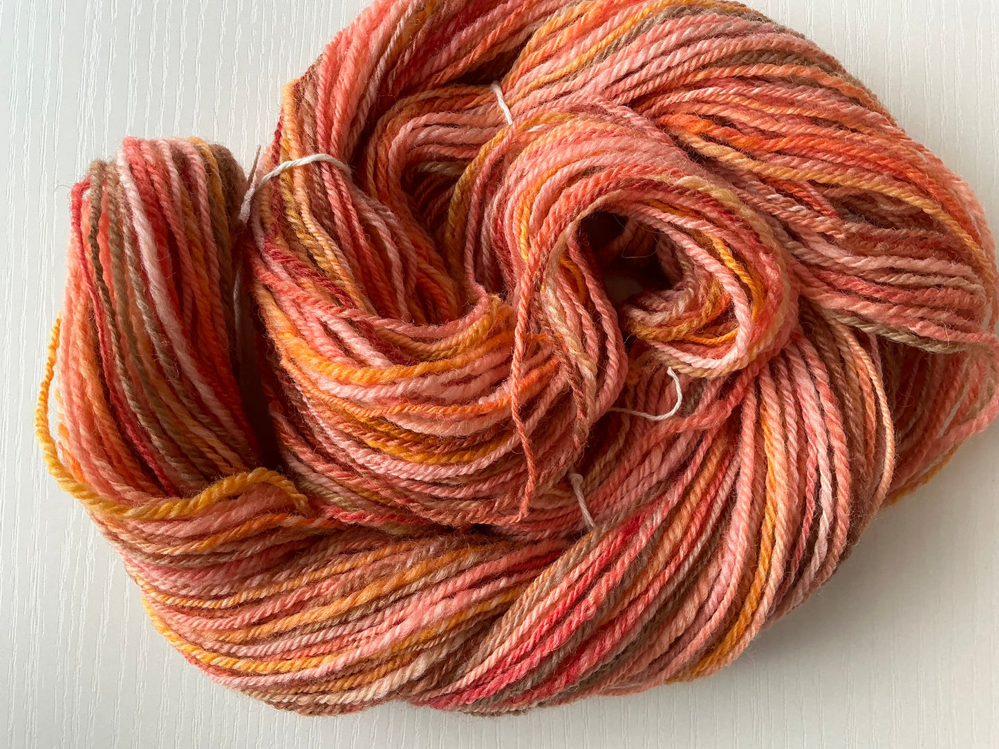 Handspun Yarn, 100% wool - chain ply fingering weight - Autumn Colors - 150 yds