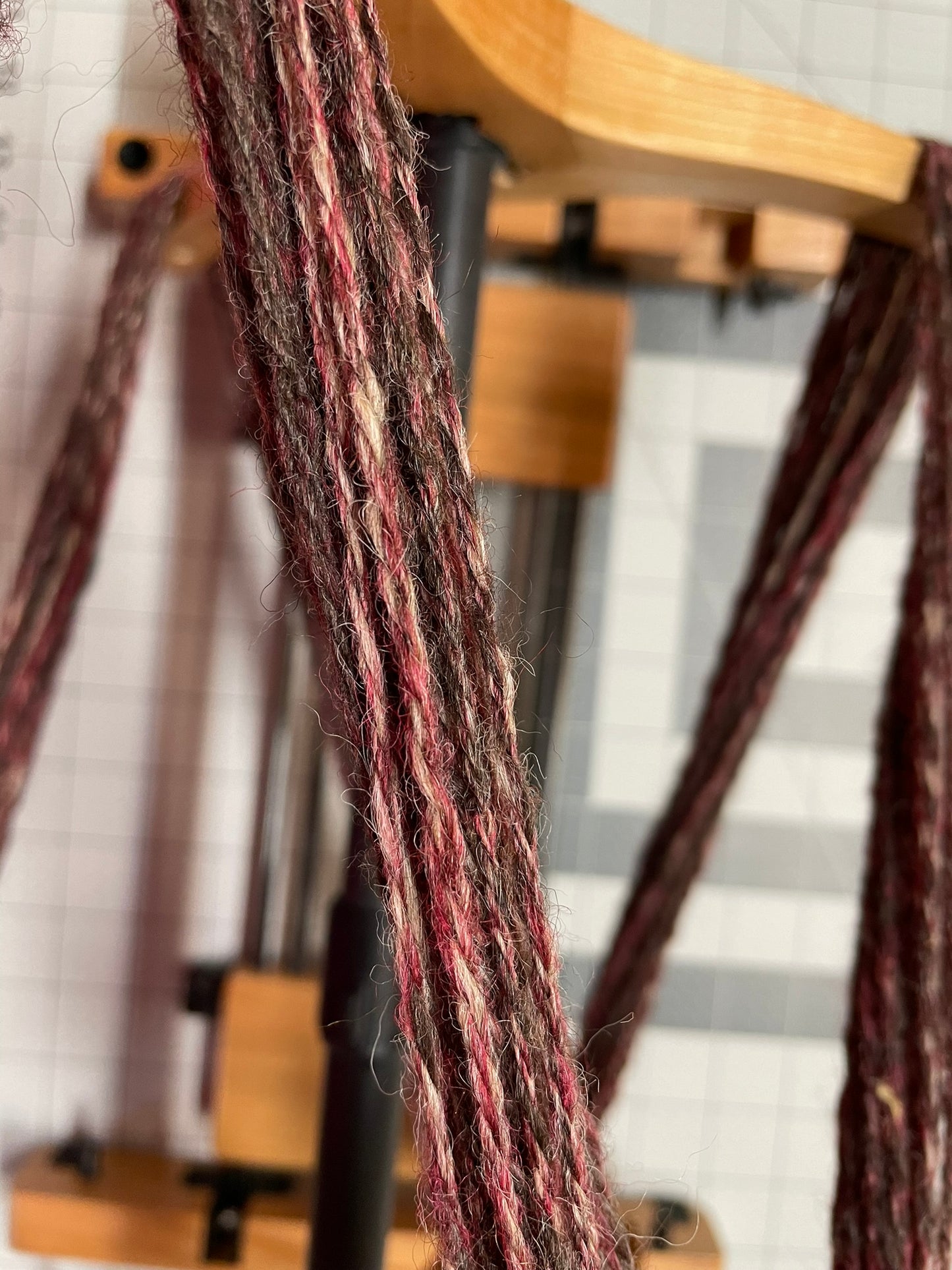 Handspun yarn, Alpaca and Coopworth, Worsted Weight