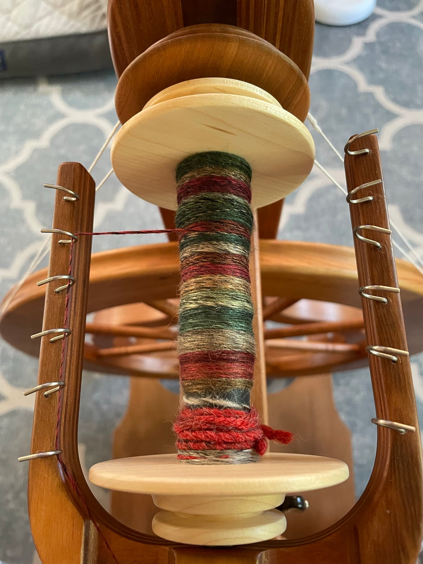 Handspun Yarn, Polwarth/Bamboo/Silk, Sport weight, Strawberry Fields