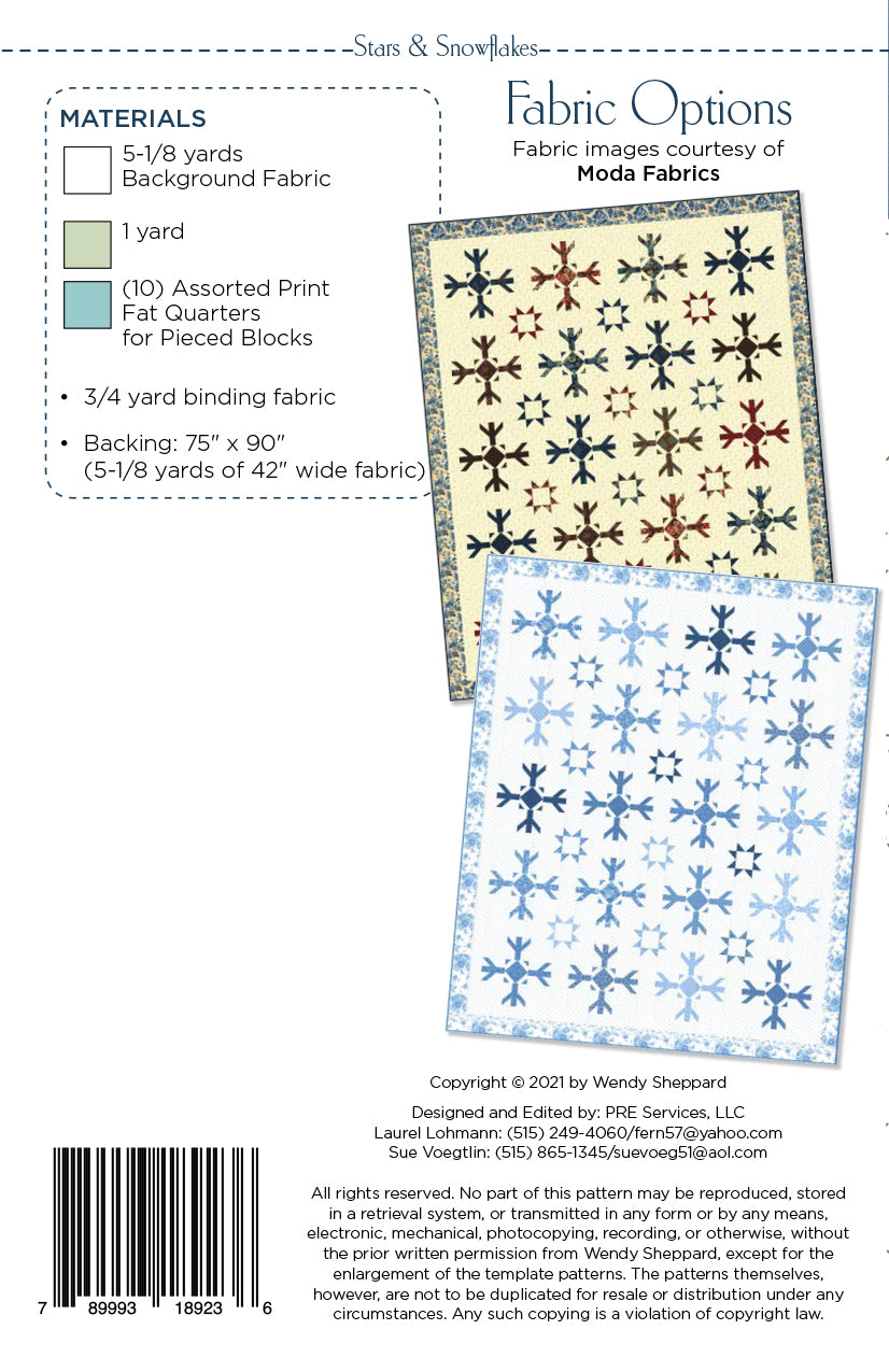 Stars & Snowflakes Quilt Pattern