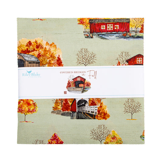 Covered Bridges in Fall - 10" stacker (42 pcs)