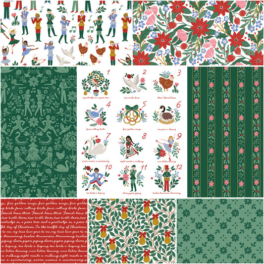 A Pear-fect Christmas 1-Yard Bundle WHITE - 8 yds total