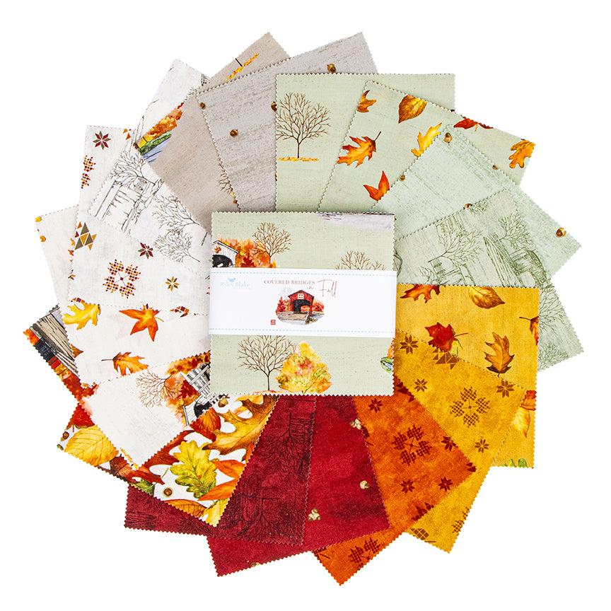 Covered Bridges in Fall - 5" stacker (42 pcs)