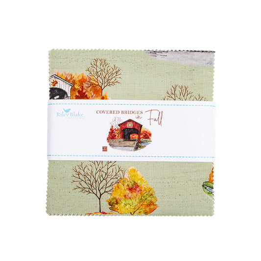 Covered Bridges in Fall - 5" stacker (42 pcs)