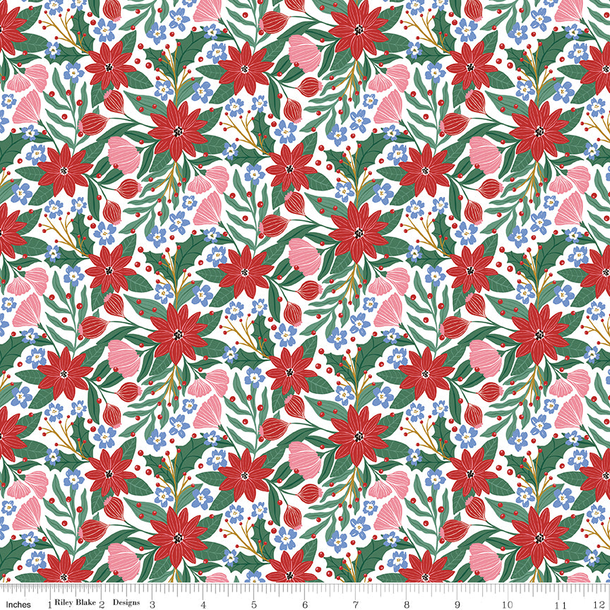 A Pear-fect Christmas 1-Yard Bundle WHITE - 8 yds total