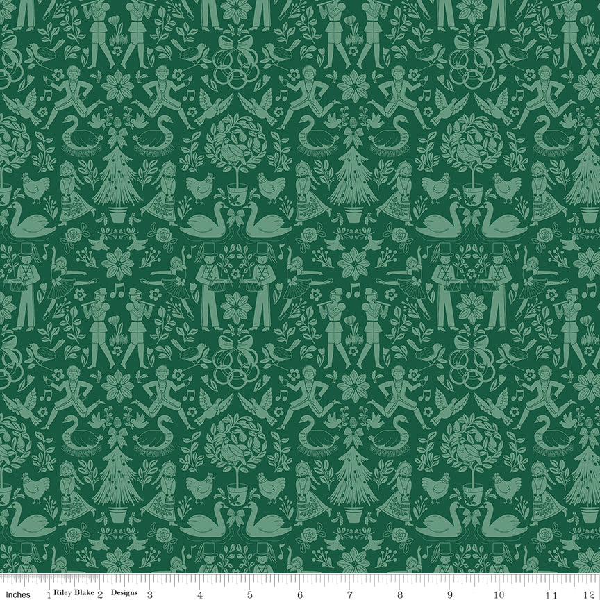 A Pear-fect Christmas 1-Yard Bundle WHITE - 8 yds total