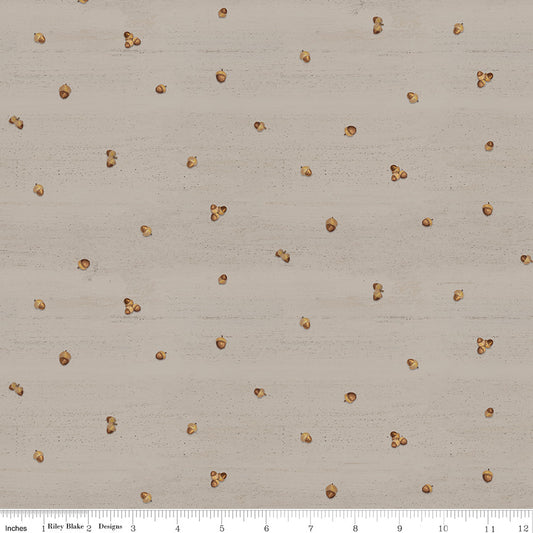 Covered Bridges in Fall - Acorn Ditzy TAN - 1/2 yd