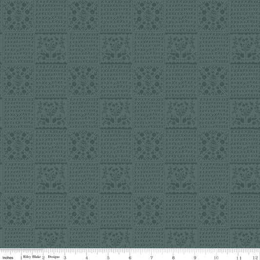Happy Fall Days Stone Vintage Squares Yardage C16343 Stone by Riley Blake Designs - 1/2 yd