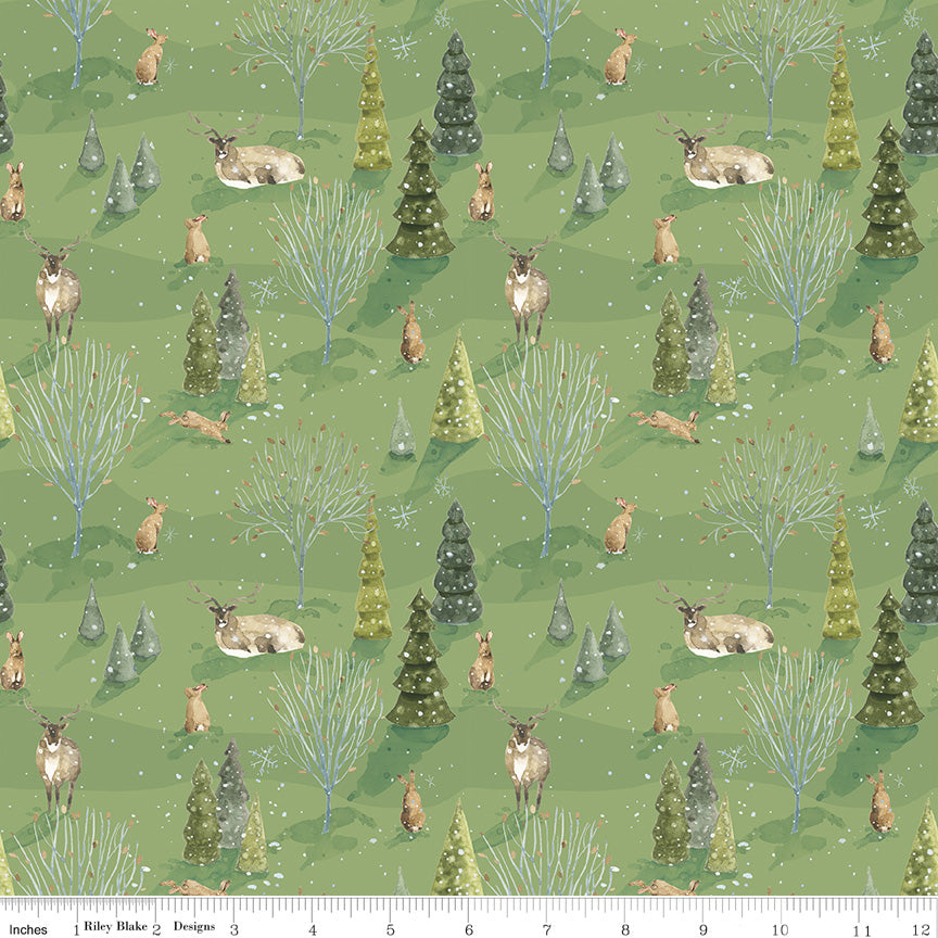 Santa Tree Farm 1-Yard Bundle Sky - 5 yds total + panel