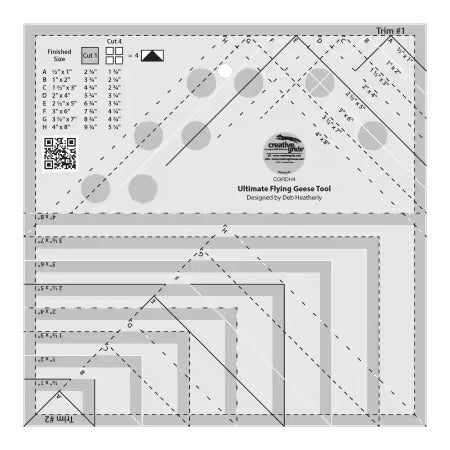 Creative Grids Quilt Ruler Ultimate Flying Geese Tool