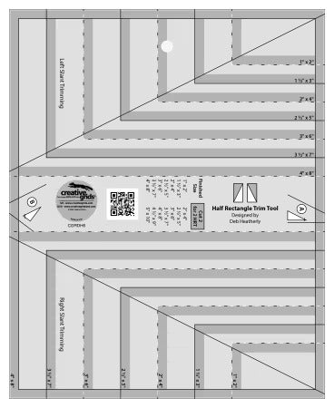 Creative Grids Quilt Ruler Half Rectangle Trim Tool