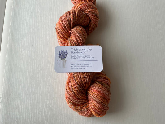 Handspun Yarn, 100% wool - fingering weight - Autumn Colors - 215 yds