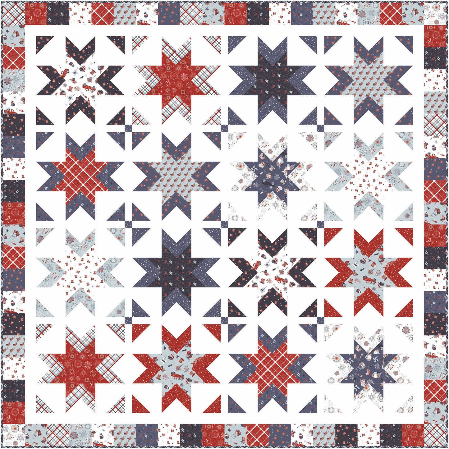 Stars and Stripes Forever - Sparklers Quilt Kit