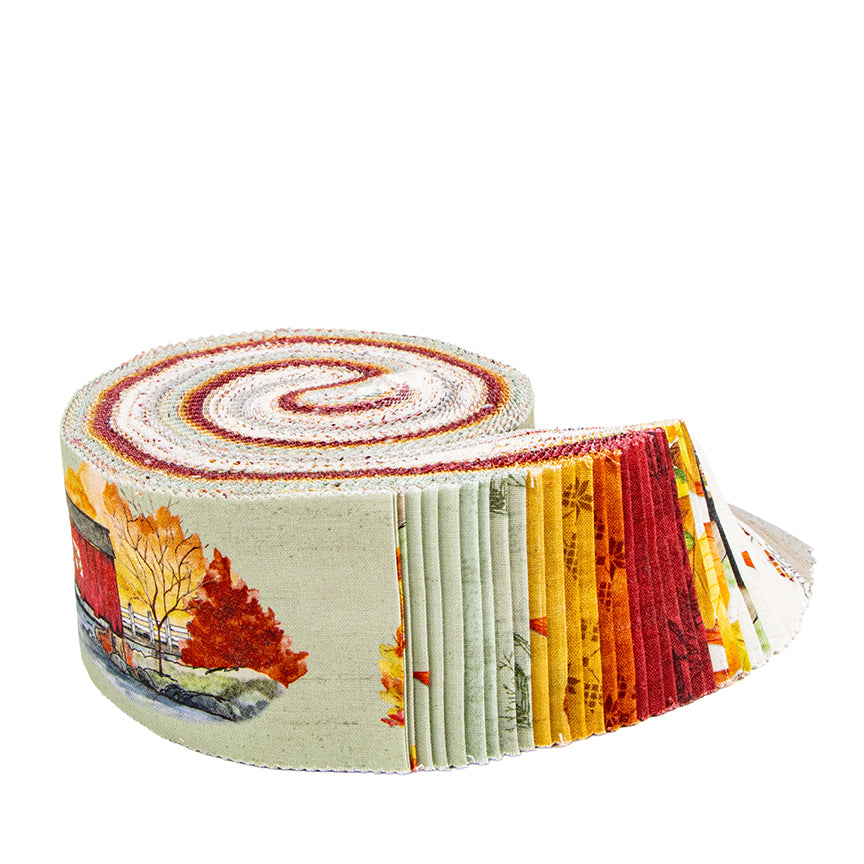 Covered Bridges in Fall 2 1/2" Rolie Polie (40 pcs)
